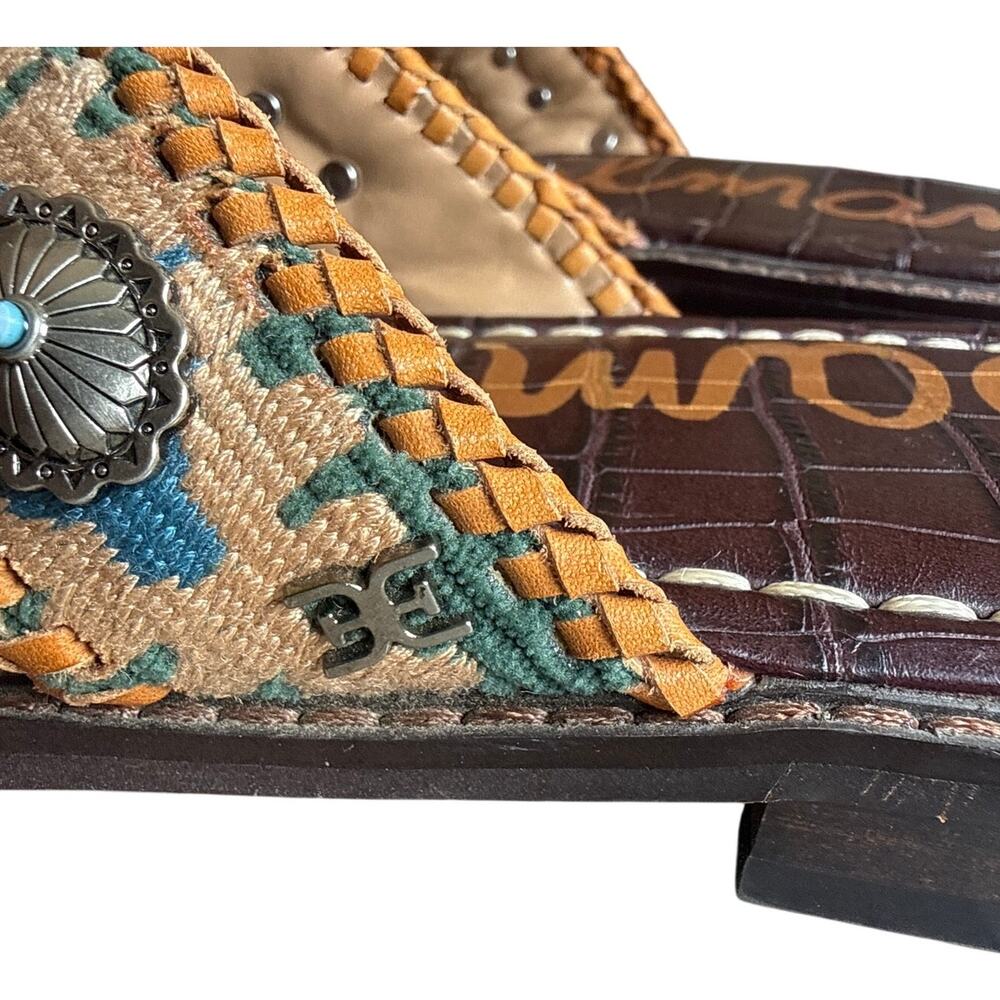 Sam Edelman Women's Hagen Slide Sandals Brown Size 7 Southwest Vacation - Picture 5 of 7